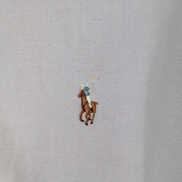 VTG Polo Ralph Lauren Yarmouth Pale Lilac Oxford Button Down Mens 16 1/2 x 34-35 - Picture 11 of 11